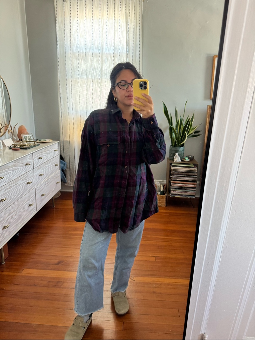 Vintage Pendleton Oversized Plaid Flannel Shirt - Deep Red & Green - Picture 2 of 6